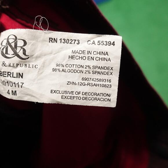 Rock & Republic Berlin Jeans Womens 4 Burgundy Coated Skinny Pants 28x31 - Picture 9 of 10